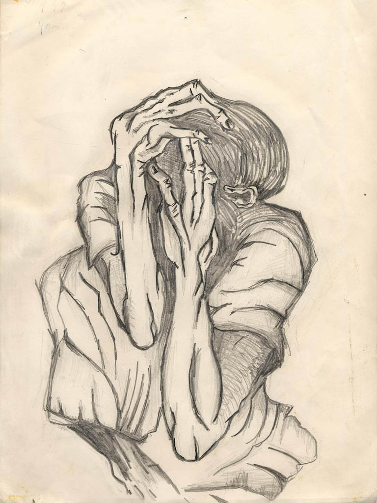 Anxiety at 4am, drawing by Mandy